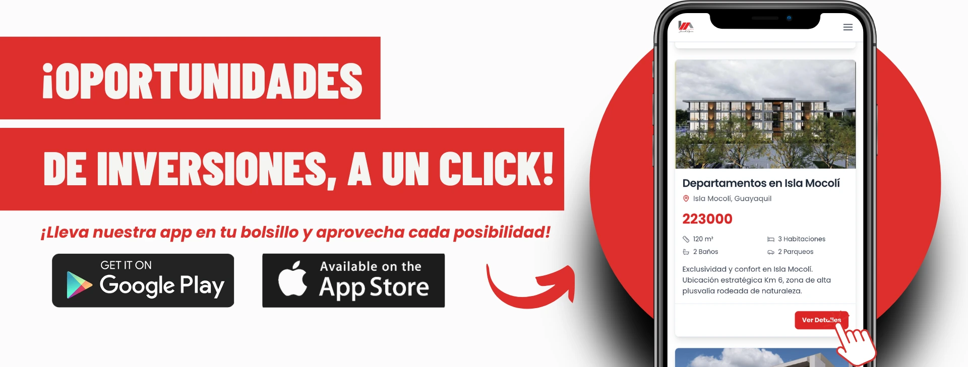 Descargá la app de Janneth Aguirre para encontrar propiedades, hacer consultas y acceder a contenido eclusivos de inversiones en Ecuador, Panamá y Estados Unidos